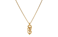 SAINT LAURENT Pre Owned 1990s Cassandre logo Pendant Necklace