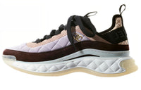 CHANEL Low-Top Casual Shoes Women's Purple Beige
