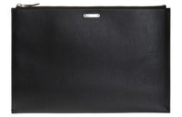 SAINT LAURENT Genuine Leather Clutch Men's Black
