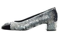 CHANEL High Heels Women's Black/Silver