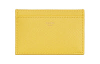 CELINE Cow Leather Card Holder Women's Lemon Yellow
