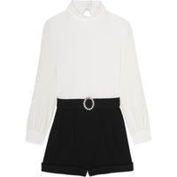 SAINT LAURENT High Waist Backless Playsuit