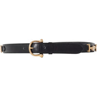 CELINE Leather Belts Women's Black 2CM
