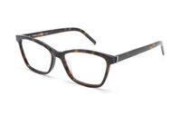 SAINT LAURENT Eyewear Tortoiseshell Square Glasses