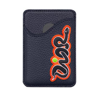 DIOR KAWS Collaboration Cow Leather Card Holder Women's Marine Blue