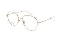 DIOR Metal Oval Eyeglass Frames Unisex Gold