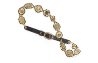 CHANEL Belts Unisex Black/Gold