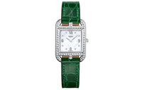 HERMES Cape Cod Collection Wrist Watch Quartz Movement Crocodile Leather Strap White Dial Unisex W056142WW00