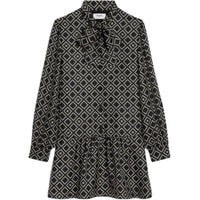 CELINE Basque Mini Dress In Silk Twill