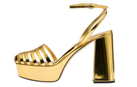 MIU MIU Strap Sandals Women's Gold