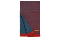 HERMES Knit Scarves Unisex Marine Blue/Hermès Red