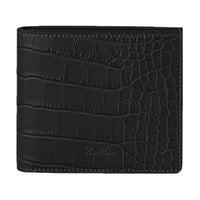 Loro Piana Crocodile Leather Wallet Men's Black
