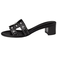 HERMES Oasis Slide Slippers 5cm Women's Black