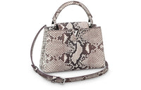 LOUIS VUITTON Capucines Python Skin Shoulder Bag Crossbody Bag Handbag Small Size Women's Multicolor