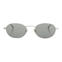 SAINT LAURENT Metal Oval Sunglasses Men's Silver