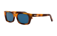 DIOR Acetate Irregular Shape Sunglasses Women's Brown