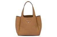 PRADA Leather Basket Bag Tote Bag Shopping Bag Handbag Women's Caramel