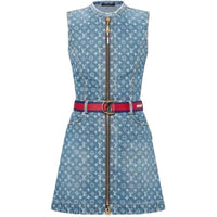 LOUIS VUITTON SS24 Sleeveless Dress Women's Blue