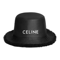 CELINE Logo Detailed Fur Trimmed Hat