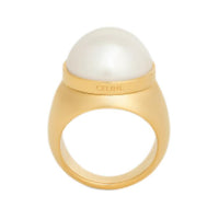 CELINE Les Perles CELINE Ring In Resin Pearls And Brass With Gold Finish