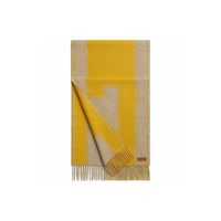 HERMES Knit Scarves Women's Yellow