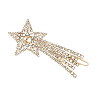 DIOR Faux Crystal Metal Hair Clips Women's Gold