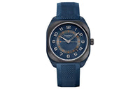 HERMES H08 Collection Wrist Watch Automatic Mechanical Movement Rubber Strap Blue Dial Men's W056950WW00