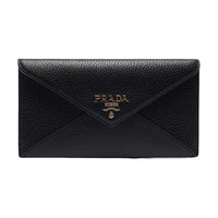 PRADA Leather Wallet Women's Black