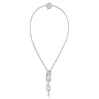 HERMES 925 Sterling Silver Necklaces Women's Silver