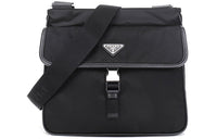 PRADA Nylon Fabric Messenger Bag Shoulder Bag Crossbody Bag Men's Black