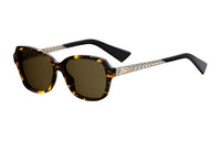 DIOR Oval Sunglasses Women's Tortoiseshell