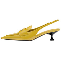 MIU MIU Penny Cone Heel High Heels Women's Yellow