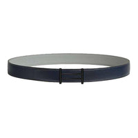 HERMES Calfskin Leather Belts Men's Blue/Gray Width 3.2CM