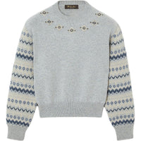 Loro Piana FW24 Cashmere Sweater Women's Pearl Stone Mixed Color