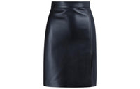 CELINE Leather Long Skirts Women's Black