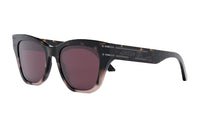 DIOR Acetate Plastic Rectangular Sunglasses Women's Tortoiseshell