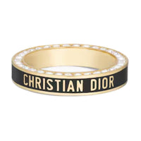DIOR Crystal Rings Unisex Black