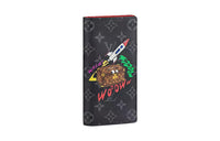 LOUIS VUITTON Brazza Monogram Canvas Wallet Men's Black