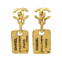 CHANEL Gold-Plated Earrings Women's Gold