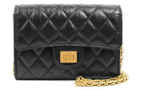 CHANEL Calfskin Crossbody Bag, Shoulder Bag Mini Women's Black