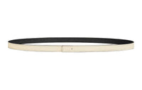 HERMES Solid Color Design Leather Belts Women's White -