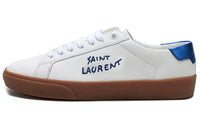SAINT LAURENT Low Top Stylish Skateboarding Shoes Women's White Red