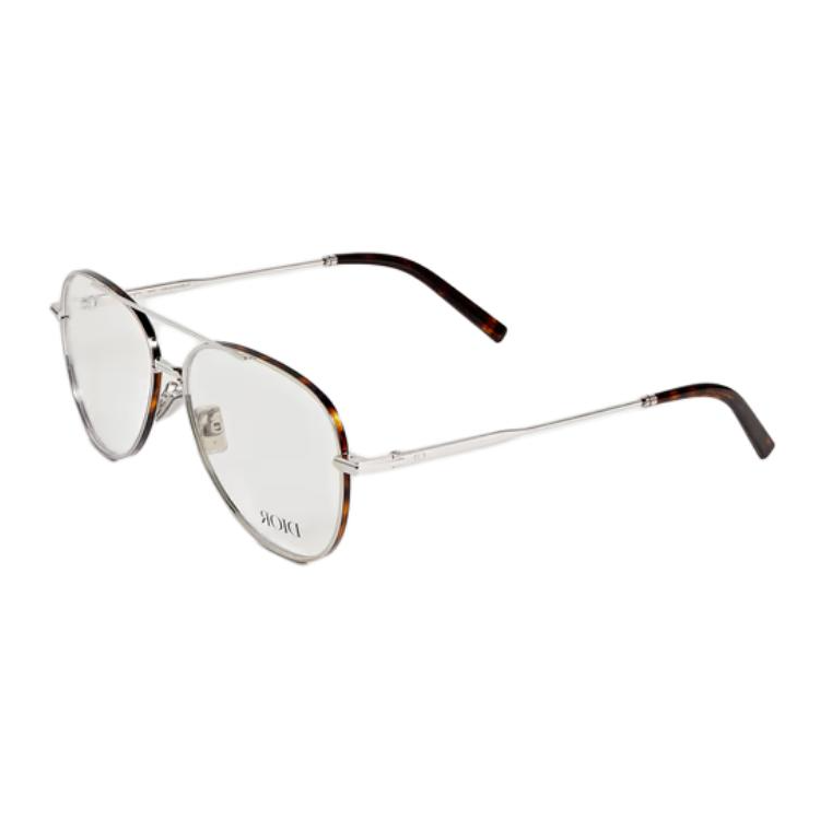 DIOR Metal Acetate Aviator Eyeglass Frames Men's Silver