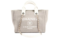 CHANEL Woven Tote Bag Shopping Bag Handbag Small Size Women's Camel