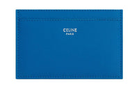 CELINE Cow Leather Card Holder Men's Sailor Blue