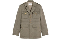 CELINE Saharienne Jacket In Diagonal Cashmere