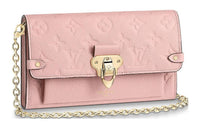LOUIS VUITTON Vavin Chain Wallet Monogram Empreinte Rose Poudre