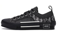 DIOR B23 Oblique Non-slip Lightweight Low-Top Canvas Shoes Men's Black White