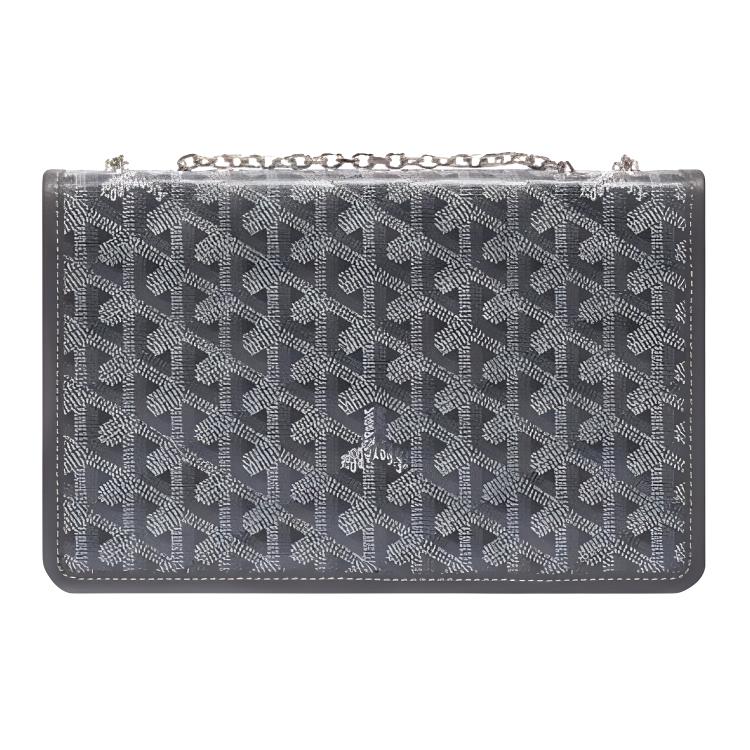 GOYARD Alexandre III Canvas With Leather Shoulder Bag Crossbody Bag Women's Gray