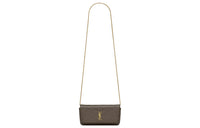 SAINT LAURENT Lambskin Shoulder Bag Crossbody Bag Women's Light Musk